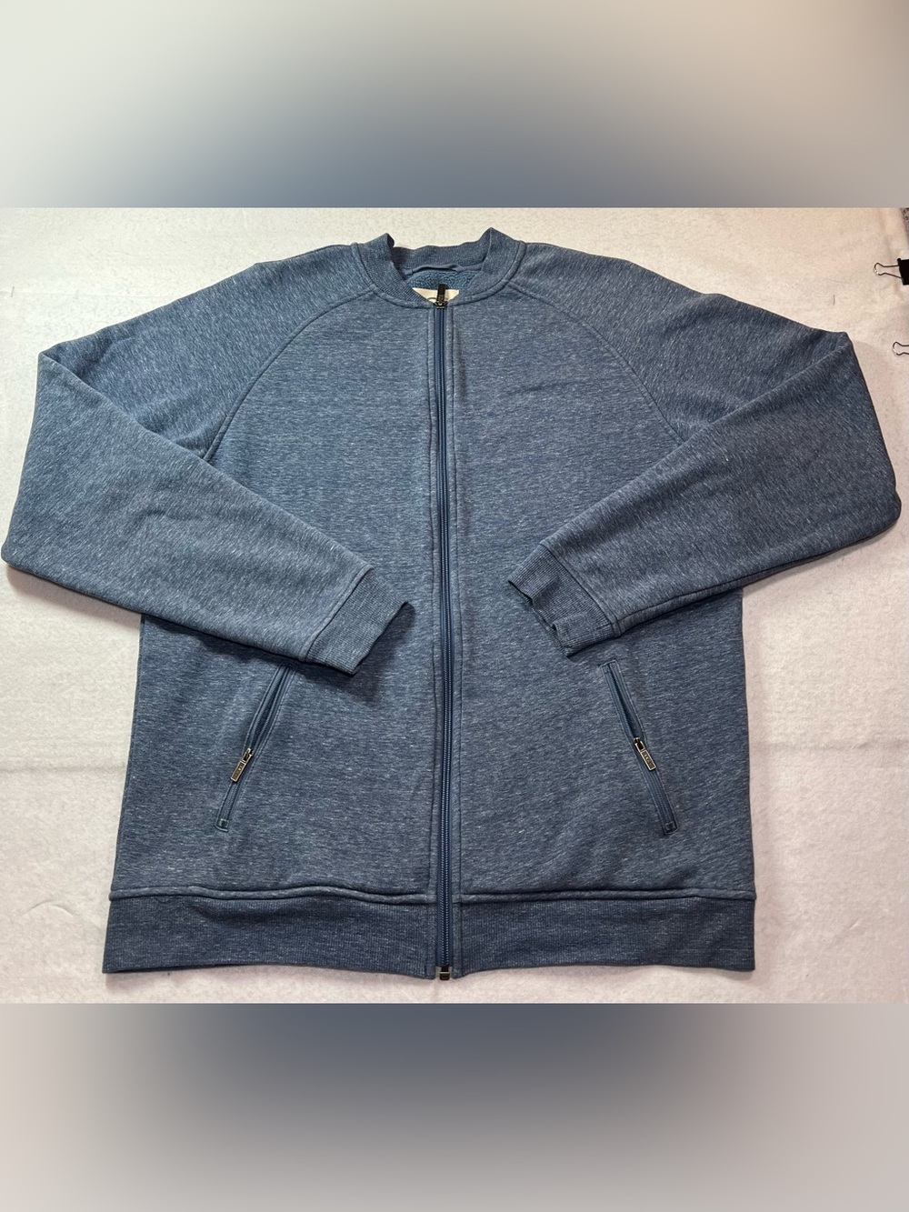 UGG Australia Gordon Men’s Full Zip Bomber Fleece Jacket, Blue, Medium
